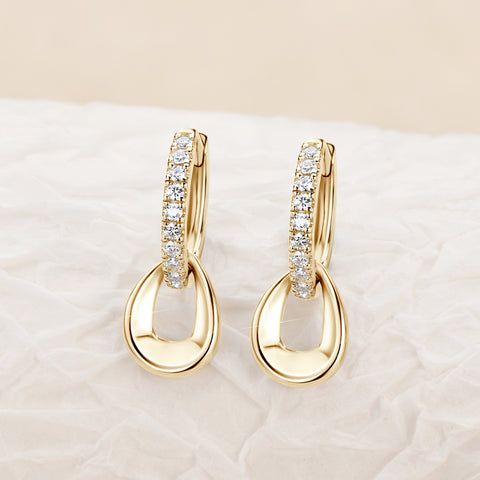 Lydia Dangle Hoop Earrings