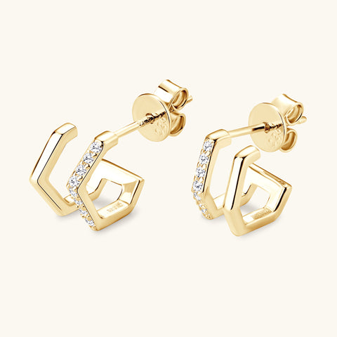 Irregular Geometry Stud Earrings