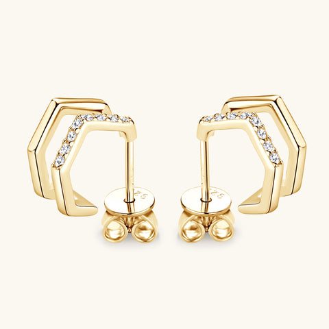 Irregular Geometry Stud Earrings