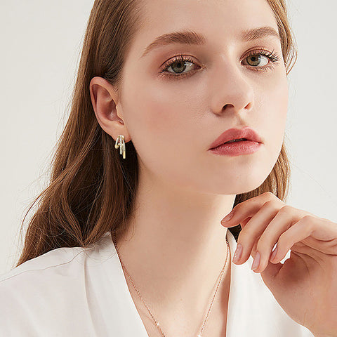 Lila Stacked Triple Hoop Earrings