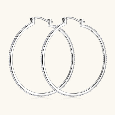 Amelia Full Diamonds Large Hoop Earrings