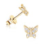 0.01ctw Petite Butterfly Diamond Stud Earrings