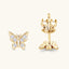 0.01ctw Petite Butterfly Diamond Stud Earrings