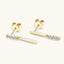 0.18ctw Asymmetric Bar Drop Diamond Stud Earrings