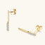 0.18ctw Asymmetric Bar Drop Diamond Stud Earrings