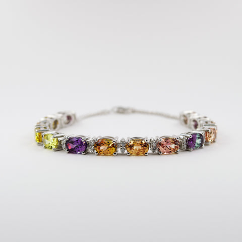 Elara Lab Grown Multicolor Sapphire Bracelet