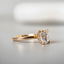Elongated Cushion Cut Engagement Ring with Hidden Halo