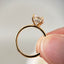 Elongated Cushion Cut Engagement Ring with Hidden Halo