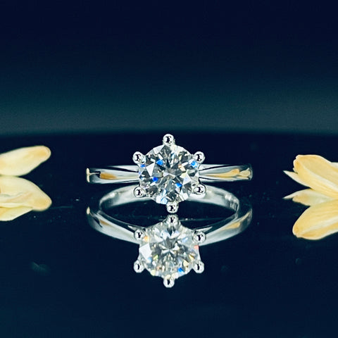 Crown • 1Ct. Round Brilliant Solitaire Engagement Ring