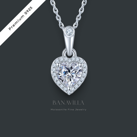 Heart Shaped Diamond Necklace