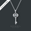 Diamond Key Necklace Brilliant Round Cut 0.5 CTW