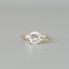 Elongated Cushion Cut Engagement Ring with Hidden Halo