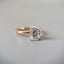 Elongated Cushion Cut Engagement Ring with Hidden Halo
