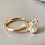 Elongated Cushion Cut Engagement Ring with Hidden Halo
