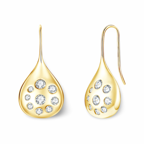 Teardrop Diamond Dangle Earrings