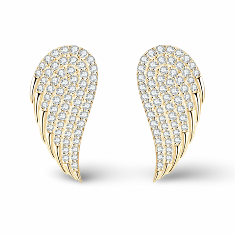 0.9ctw Wings of Angels Stud Earrings