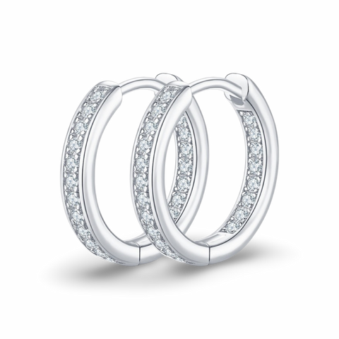 Inside-Out Petit Diamond Round Hoop Earrings