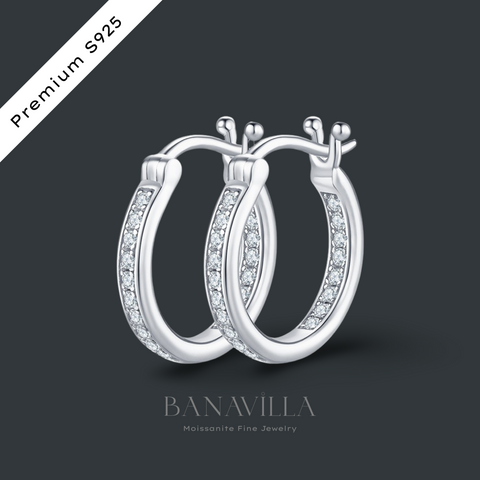 Inside-Out Petit Diamond Round Hoop Earrings