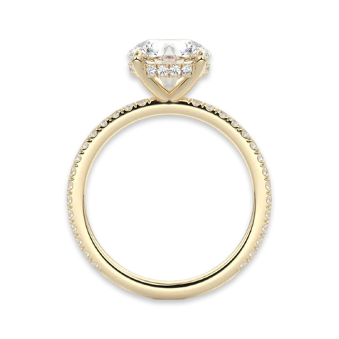 Evelyn 2ct Round Diamond with Hidden Halo Engagement Ring