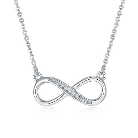 Infinity Love Necklace Pendant 0.1ctw Moissanite Diamond | Banavilla Jewelry