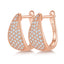 Teardrop Pave Diamond Hoop Earrings