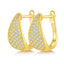 Teardrop Pave Diamond Hoop Earrings