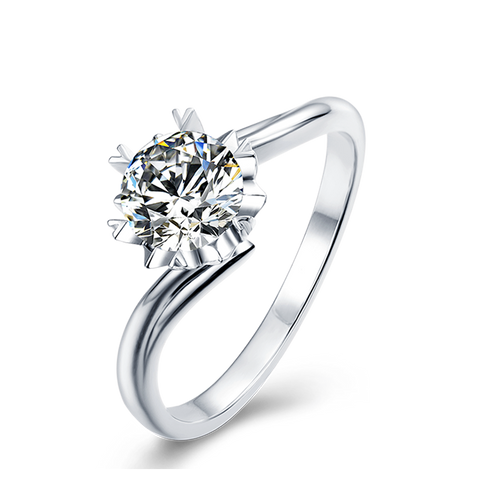 Snow • 1Ct. Round Solitaire Diamond Engagement Ring