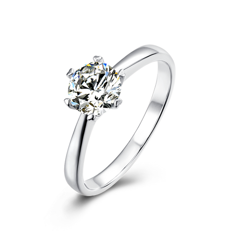 Heart • 1 Ct. Round Brilliant Solitaire Engagement Ring