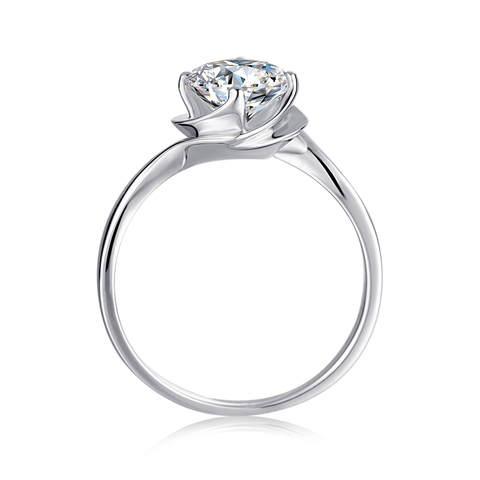 Bloom • 1Ct. Round Brilliant Twist Solitaire Engagement Ring