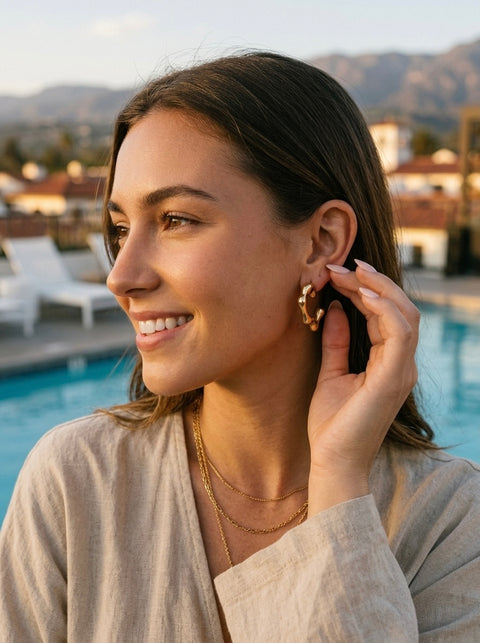 Malibu Wavy Hoops