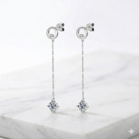 Mila 2ctw Moissanite Drop Earrings