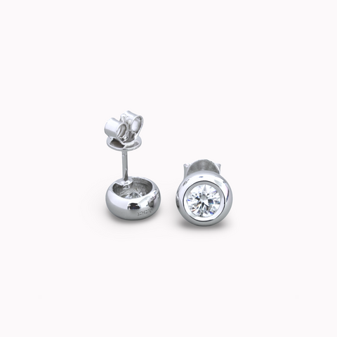 Moana Bezel 1ctw Moissanite Earrings