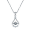 Diamond Teardrop Necklace Brilliant Round Cut 0.6 CTW