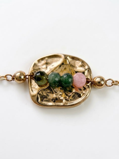 Tourmaline Oasis Coin Bracelet