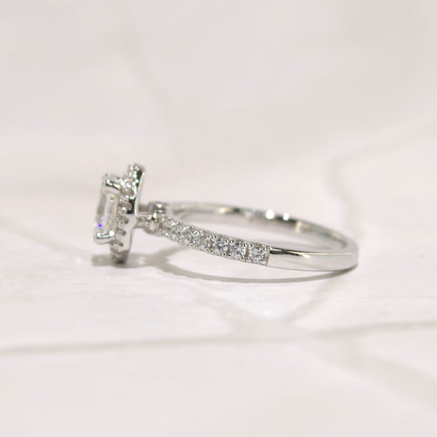 Oval Halo Pavé Engagement Ring