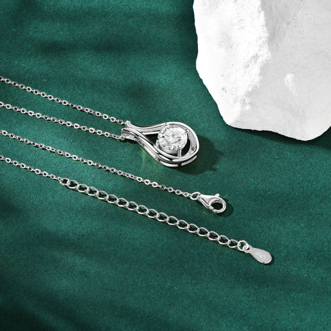 Dorothy 2 Carat Moissanite Teardrop Necklace