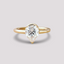 The Lumière Pear Half-Bezel Ring