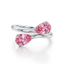 Lab-grown Padparadscha Toi et Moi Ring