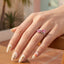 Lab-grown Padparadscha Toi et Moi Ring