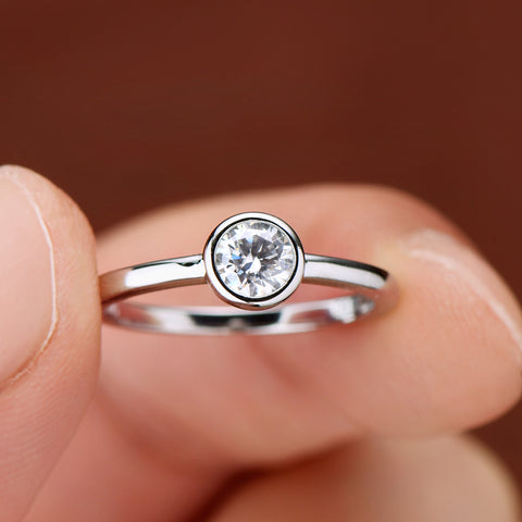 Kaia Classic Bezel Set Engagement Ring