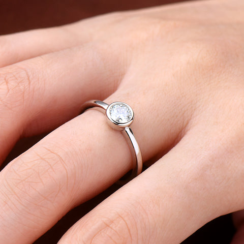 Kaia Classic Bezel Set Engagement Ring