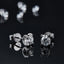 4ctw C Shaped Diamond Necklace Earrings Set