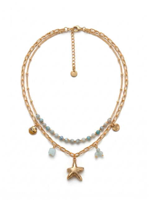 Santa Barbara Starfish Layered Necklace