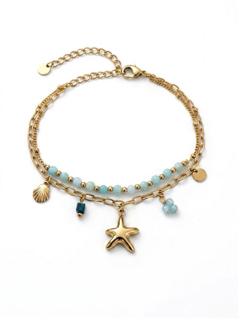 Santa Barbara Starfish Layered Bracelet