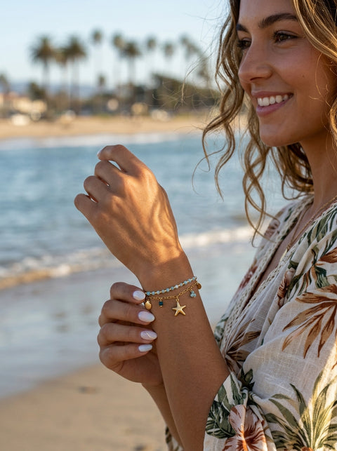 Santa Barbara Starfish Layered Bracelet
