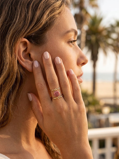 Solana Blush Pink Stone Ring
