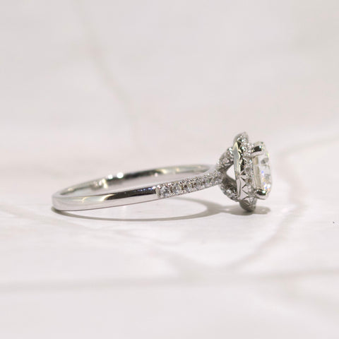 Round Halo Pavé Engagement Ring