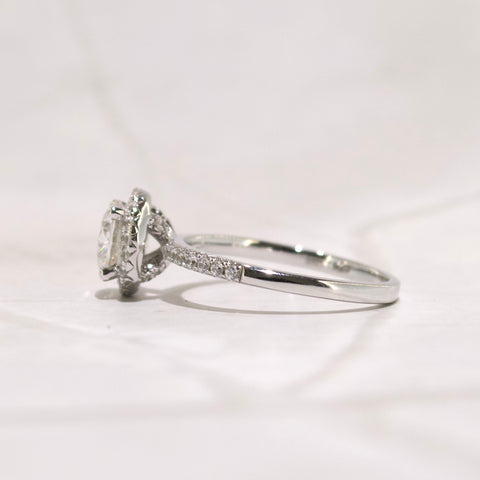 Round Halo Pavé Engagement Ring