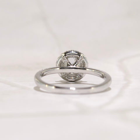 Round Halo Pavé Engagement Ring