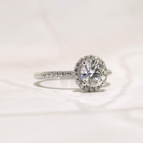 Round Halo Pavé Engagement Ring